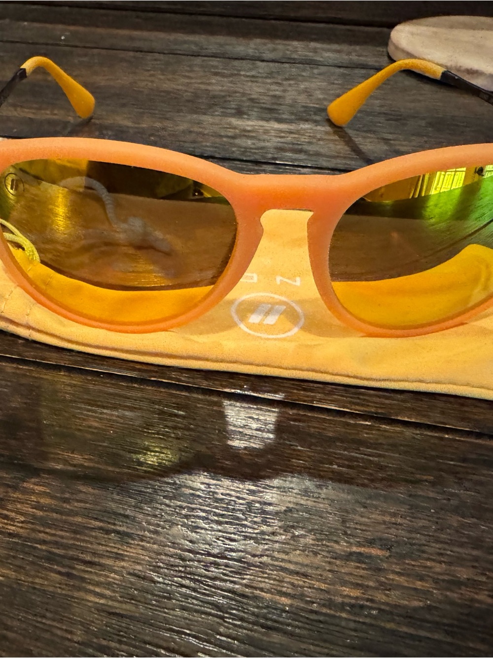 Blenders Orange Sunglasses with Matching Orange Pouch